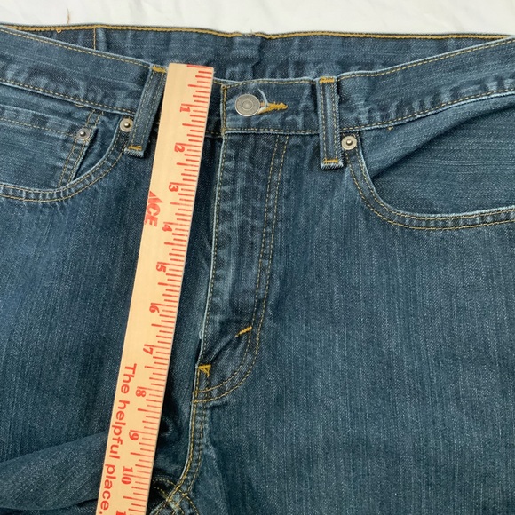 Levi Strauss 502 Dark Wash Taper Straight Leg Jeans 100% Cotton 34x29 Actual - Picture 11 of 15